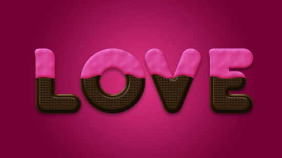 Tạo hiệu ứng chữ Socola cho ngày Valentine bằng Photoshop