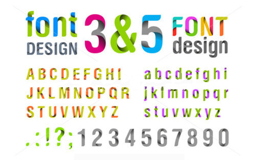 font-design-ribbon-alphabet