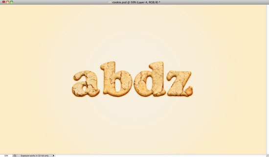 Tạo hiệu ứng chữ Cookies Typography bằng Photoshop