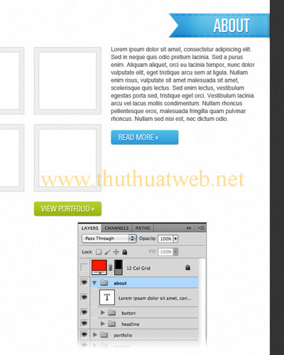 Porfolio web layout